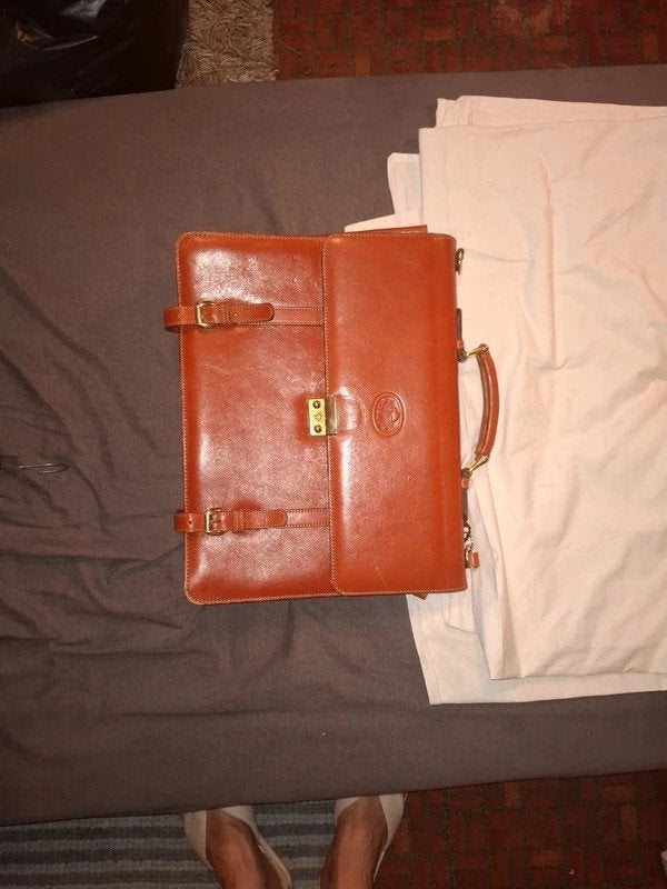 Mallette de travail en cuir, Bijoux, Sacs & Beauté, Sacs | Cartables, Cuir, Enlèvement ou Envoi, Autres couleurs, Utilisé