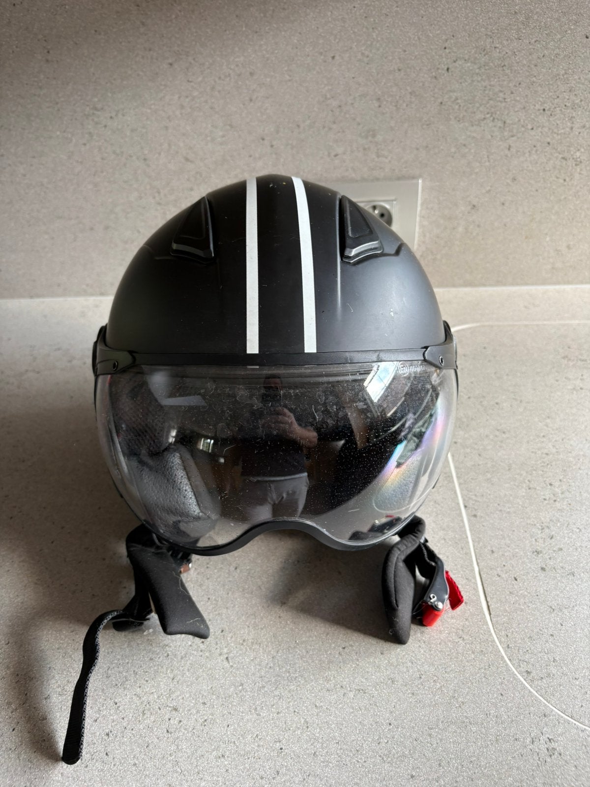 Vito helm brommer - maat S - zwart, Ophalen, Gebruikt, Small