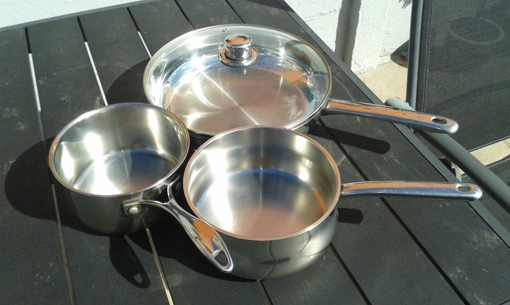 kookpannen, Huis en Inrichting, Geschikt voor inductie, Ophalen, Zo goed als nieuw, Inox