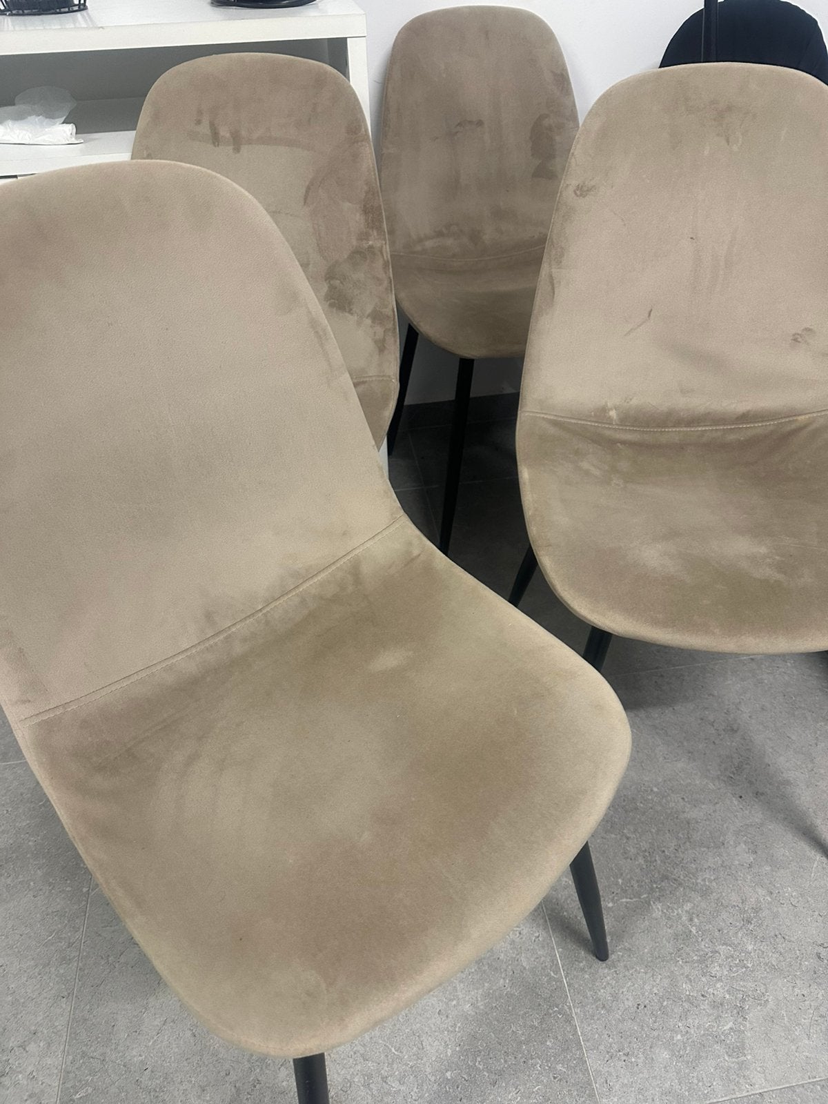 Lots de 4 chaises beige, livraison gratuite sur bruxelles, Maison & Meubles, Comme neuf, Brun, Enlèvement, Quatre