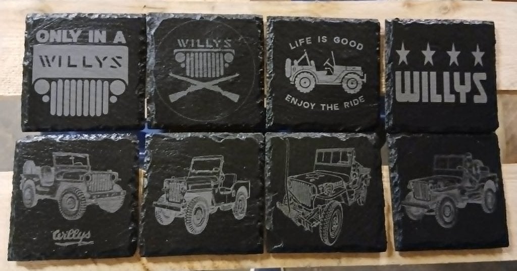 Willy's Jeep onderleggers, Collections, Enlèvement ou Envoi, Neuf, Ustensile