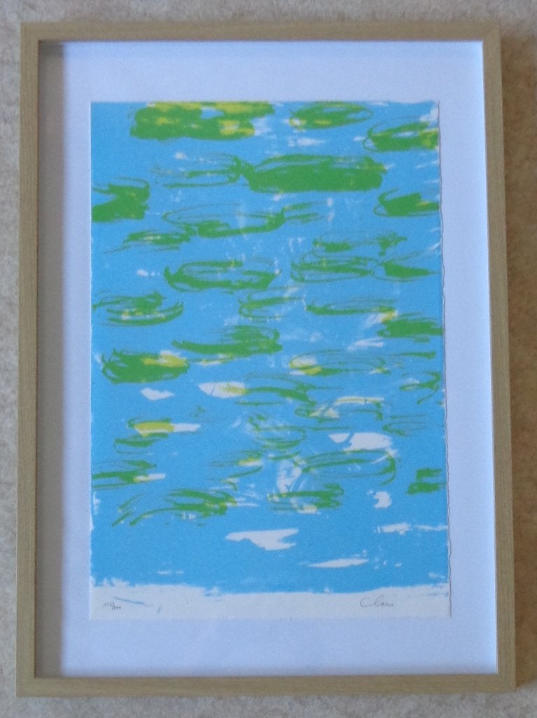 HUGO CLAUS / LENTE 2 / KLEURLITHO / 72x52cm / KADER / SIG, Signé, Enlèvement