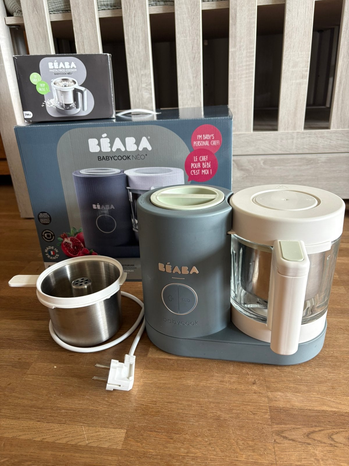 BÉABA Babycook Neo & rijst- en pastakoker, Kinderen en Baby's, Babyvoeding en Toebehoren, Zo goed als nieuw, Babyvoedingmaker