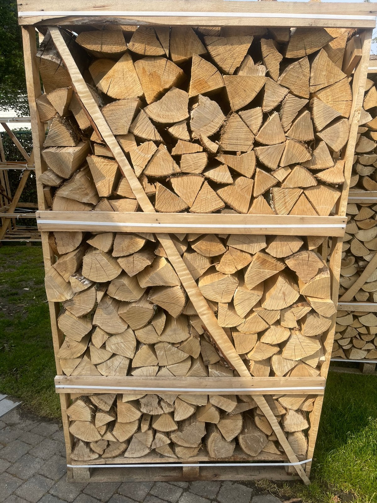 Droog brandhout eik en beuk 2.4 cub gratis geleverd aan huis, Tuin en Terras, Brandhout, Ophalen of Verzenden, Beukenhout, Blokken