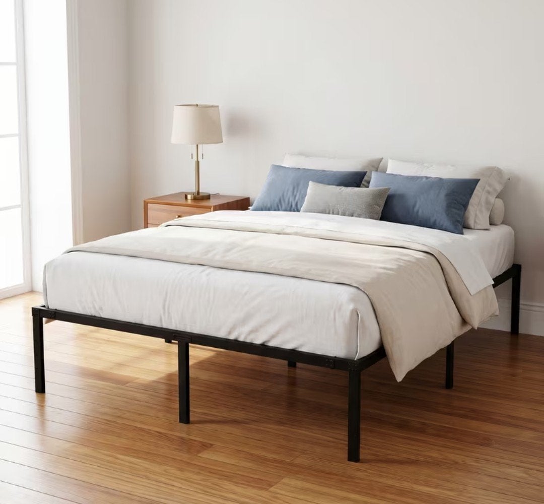 Cadre de lit 1m40 + matelas neuf, Neuf, 140 cm, Enlèvement, 200 cm