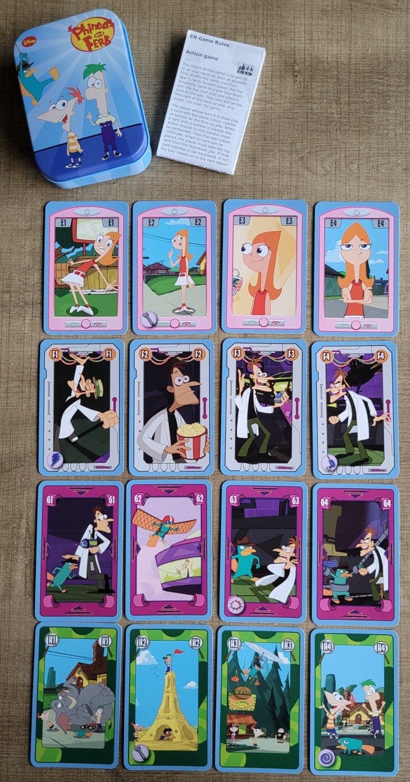 Phineas & Ferb: kwartetspel, Verzamelen, Ophalen of Verzenden, Zo goed als nieuw, Kwartet(ten)