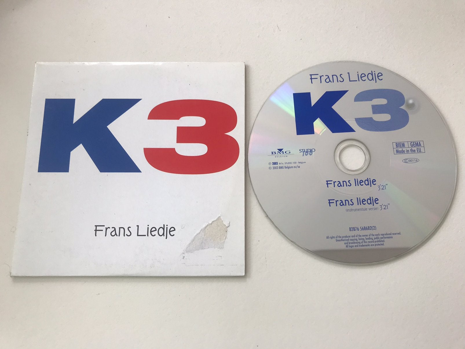 K3 originals Karen Kristel Kathleen Frans Liedje cd single, CD & DVD, CD Singles, Comme neuf, En néerlandais, 1 single, Enlèvement ou Envoi