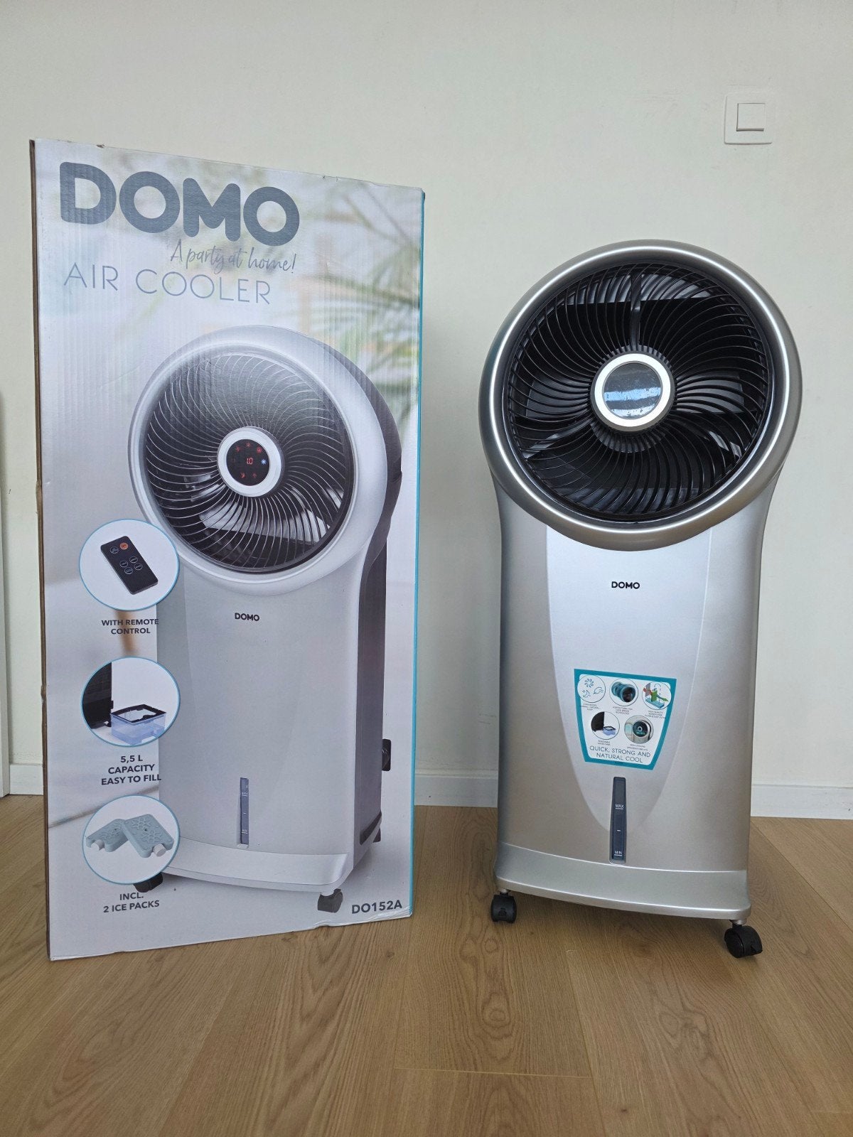 Ventilateur Domo DO152A, Electroménager, Enlèvement, Ventilateur avec télécommande, Utilisé, Ventilateur de sol