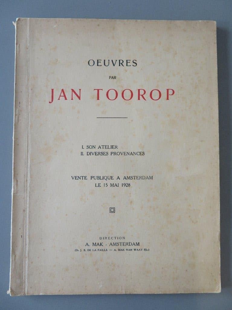 kunst catalogus 1928 Oeuvres par Jan Toorop Amsterdam, Boeken, Ophalen of Verzenden, Zo goed als nieuw, Schilder- en Tekenkunst