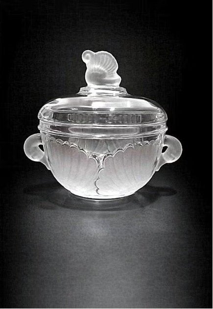 Soupière ou bonbonnière en cristal de style Art Déco., Antiquités & Art, Enlèvement