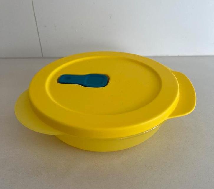 NIEUW van Tupperware: Crystalwave rond 400 ml, Enlèvement ou Envoi, Neuf, Jaune, Autres types