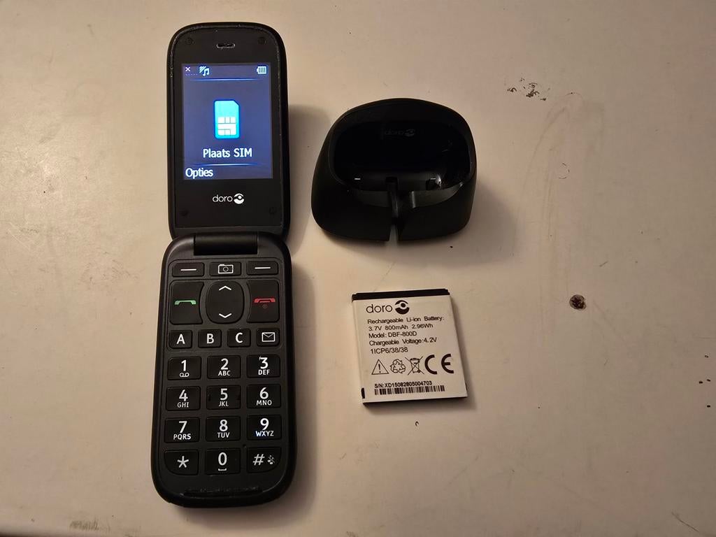 Doro gsm grote toetsen, extra batterij plus oplaad station, Ophalen of Verzenden