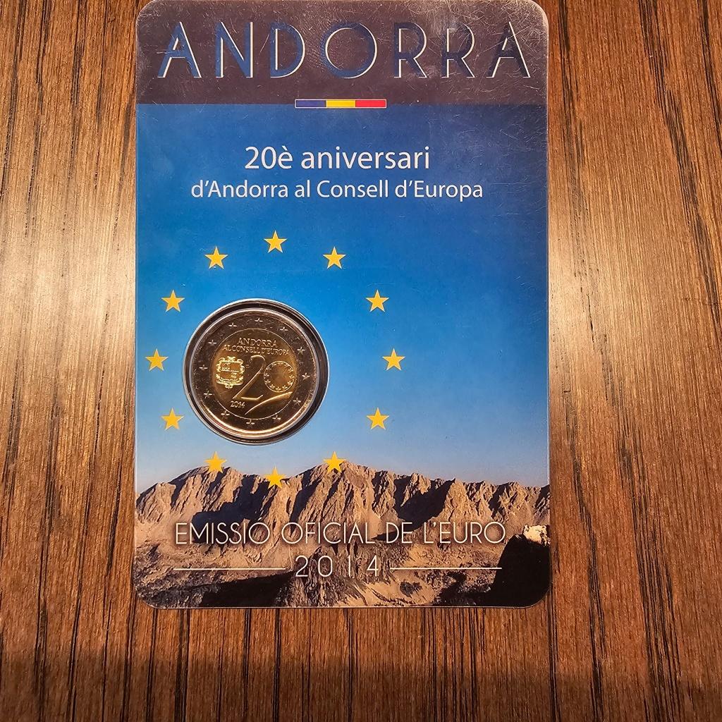 Andorra 2 euro BU 2014-2017 (Zie beschrijving), Timbres & Monnaies, Monnaies | Europe | Monnaies euro, Enlèvement, Autres pays