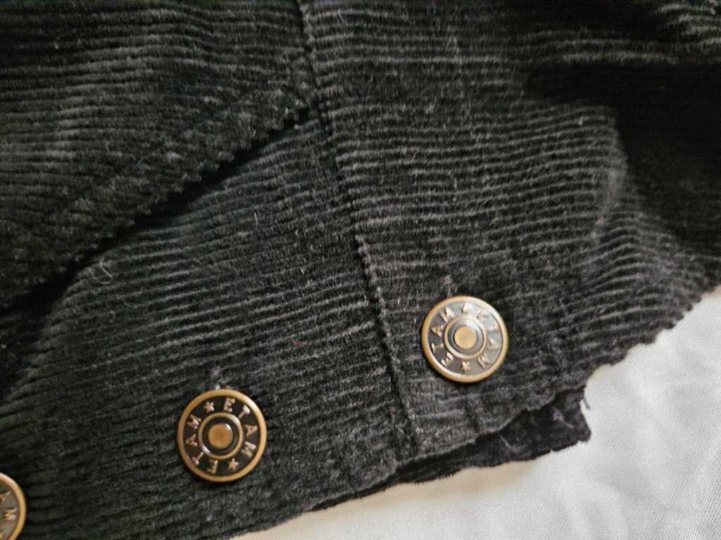 Vintage corduroy overall van Etam XS (1998), Zwart, Ophalen of Verzenden, Zo goed als nieuw, Maat 34 (XS) of kleiner