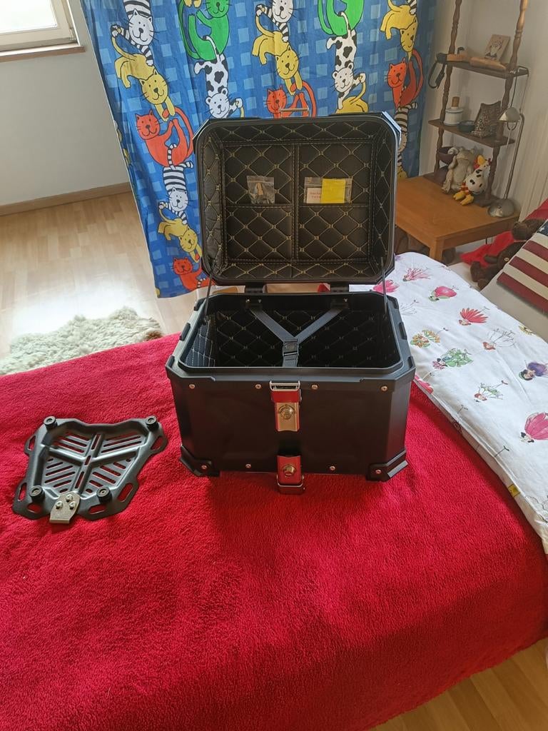 Top koffer 45 L en grond plaat  Nieuwe, Motoren, Ophalen