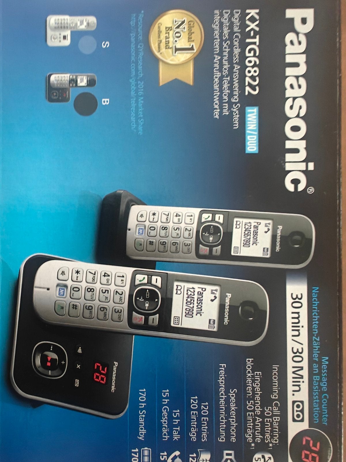 Panasonic KX-TG6822GB, Télécoms, Téléphones fixes | Combinés & sans fil, Enlèvement