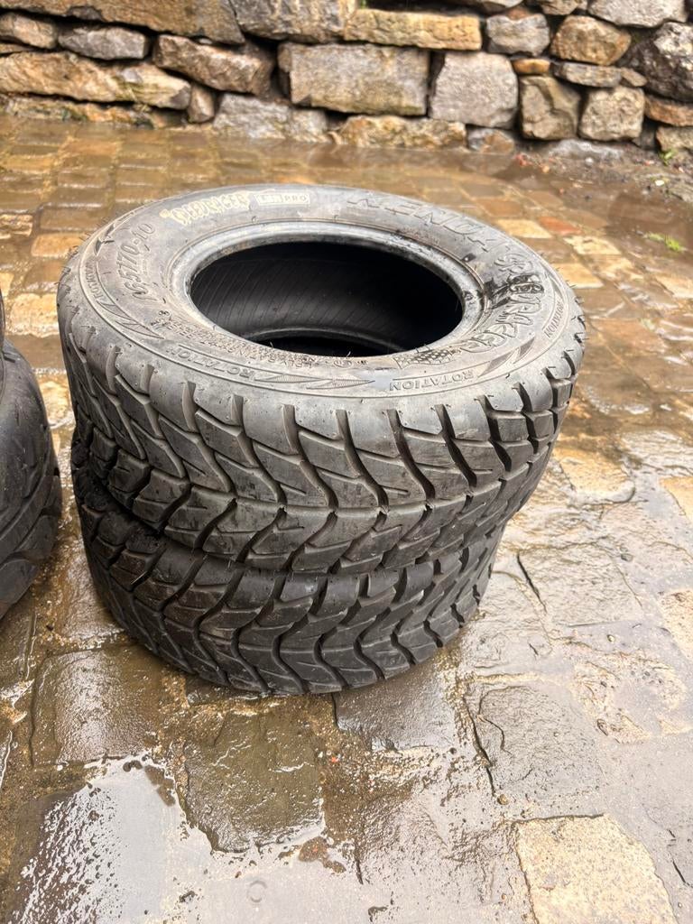 4 x Pneus superquad - supermotard, Ophalen, Gebruikt