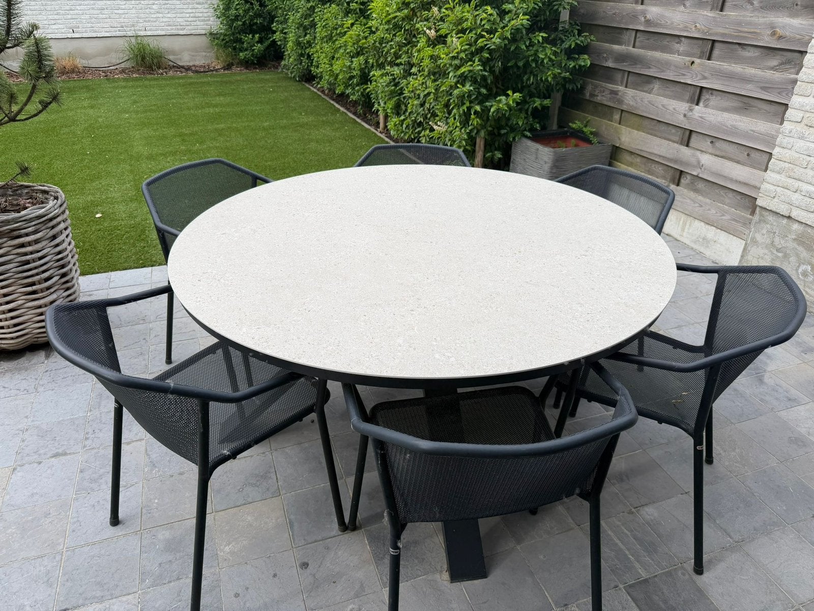 Ronde Tuintafel voor 6 personen, Ophalen, Zo goed als nieuw