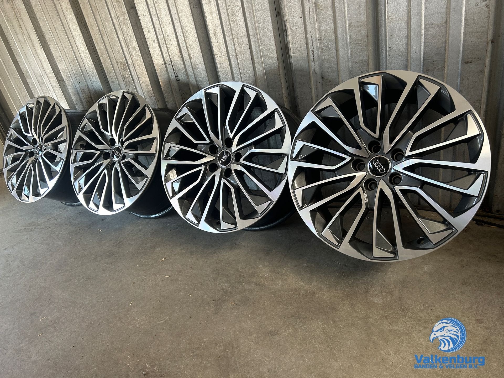 Originele Audi 19 inch antraciete velgen 5x112, Auto-onderdelen, 19 inch, Gebruikt, Velg(en), -