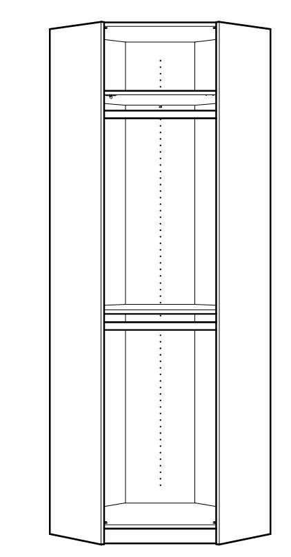 Ikea pax d angle Hauteur 236cm, Enlèvement