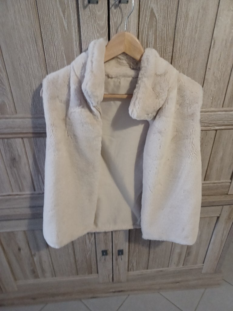 Dames pelsjasje zonder mouwen beige, Kleding | Dames, Beige, Maat 42/44 (L), Zo goed als nieuw, Ophalen