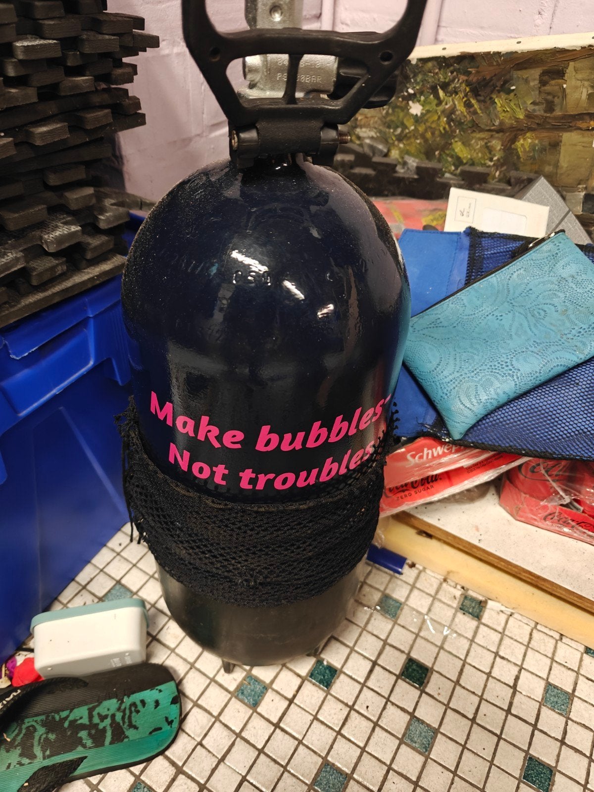 duikfles, Ophalen, Duikfles