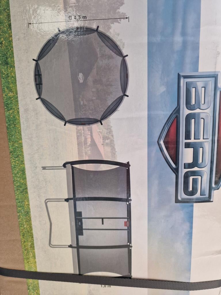 Berg safety net  deluxe 430 (14ft), Kinderen en Baby's, Speelgoed | Buiten | Trampolines, Ophalen