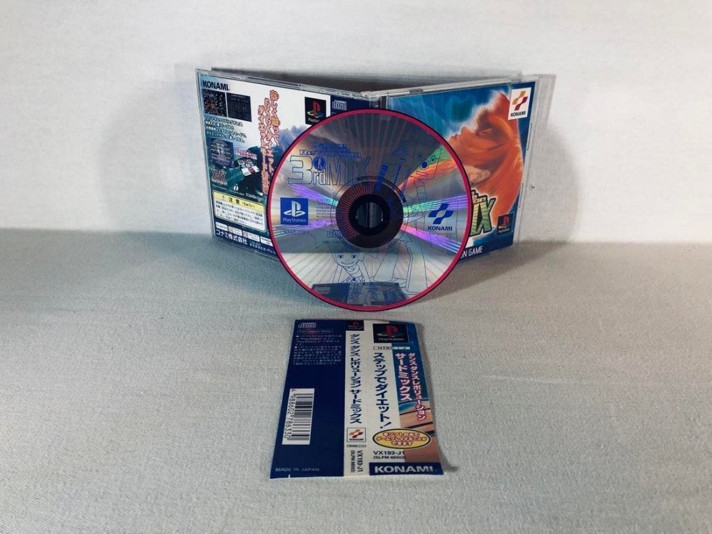 Dance Dance Revolution 3rd Mix PS1 JAP Jeu Complet Très bon, 2 joueurs, Musique, Utilisé, À partir de 3 ans