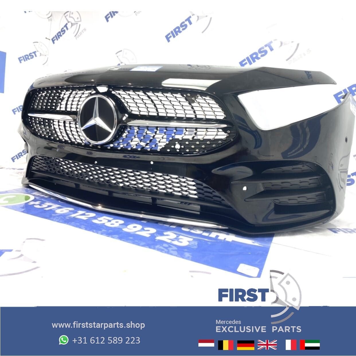 W177 V177 Mercedes A KLASSE SEDAN 35 AMG VOORBUMPER ZWART 20, Gebruikt, -, Voor, Ophalen of Verzenden