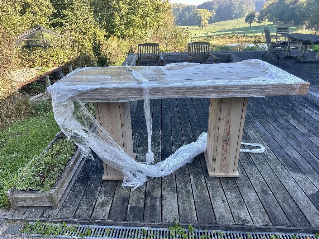 Table en bois - table debout - table de bar - présentation, Enlèvement, Utilisé