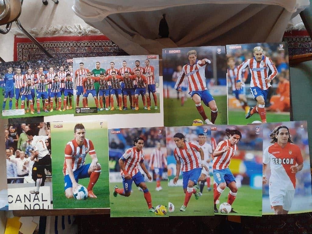 11 voetbalposters Atletico Madrid, Ophalen, Zo goed als nieuw, Poster, Plaatje of Sticker