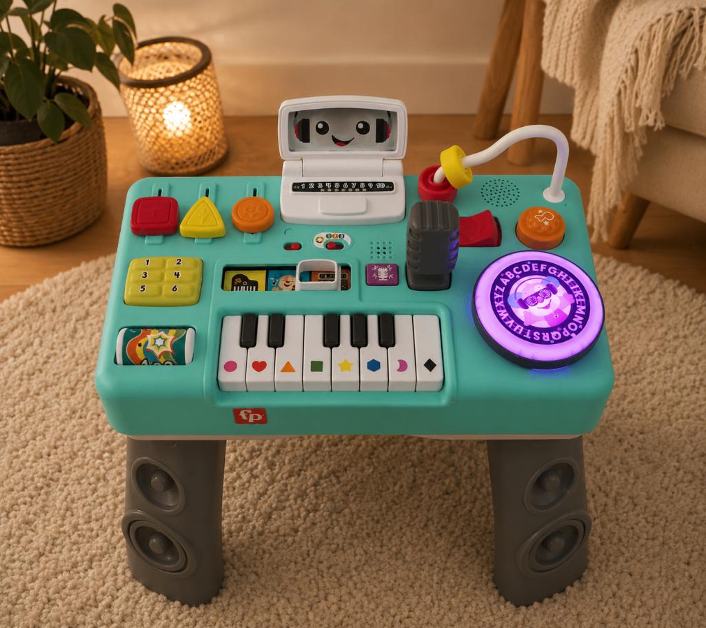 Fisher Price dj tafel, Verzenden, Zo goed als nieuw, Overige typen, Met licht