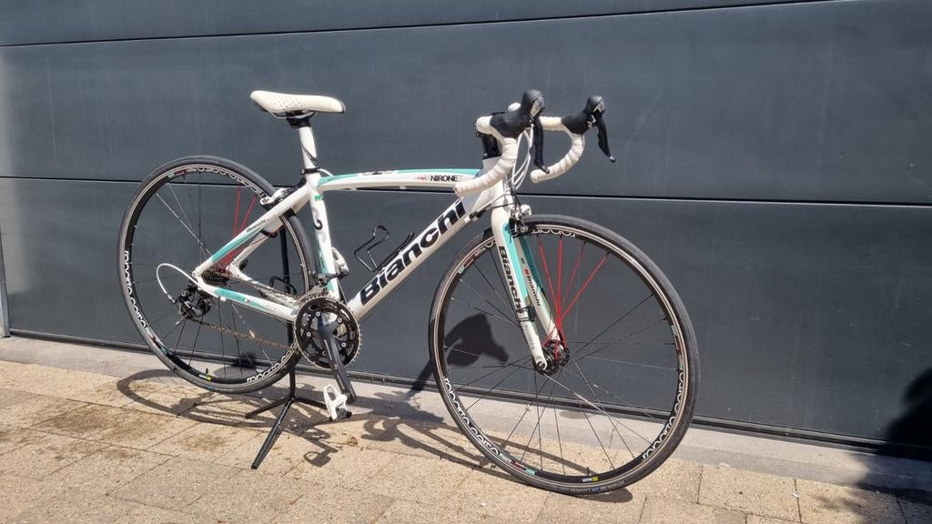Bianchi racefiets vrouwen, Fietsen en Brommers, Fietsen | Racefietsen, Gebruikt, Velgrem, Aluminium, 49 tot 53 cm