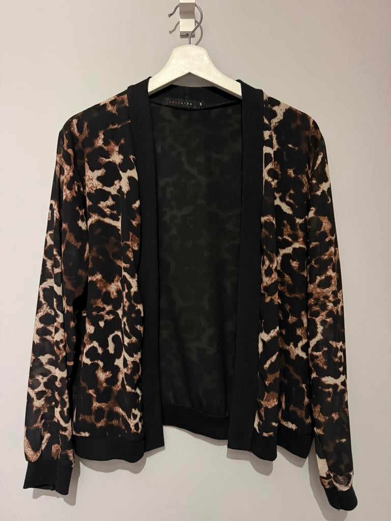 Cardigan tijgerprint LolaLiza - mt 44, Kleding | Dames, Ophalen of Verzenden, Gedragen, Maat 42/44 (L), Overige kleuren