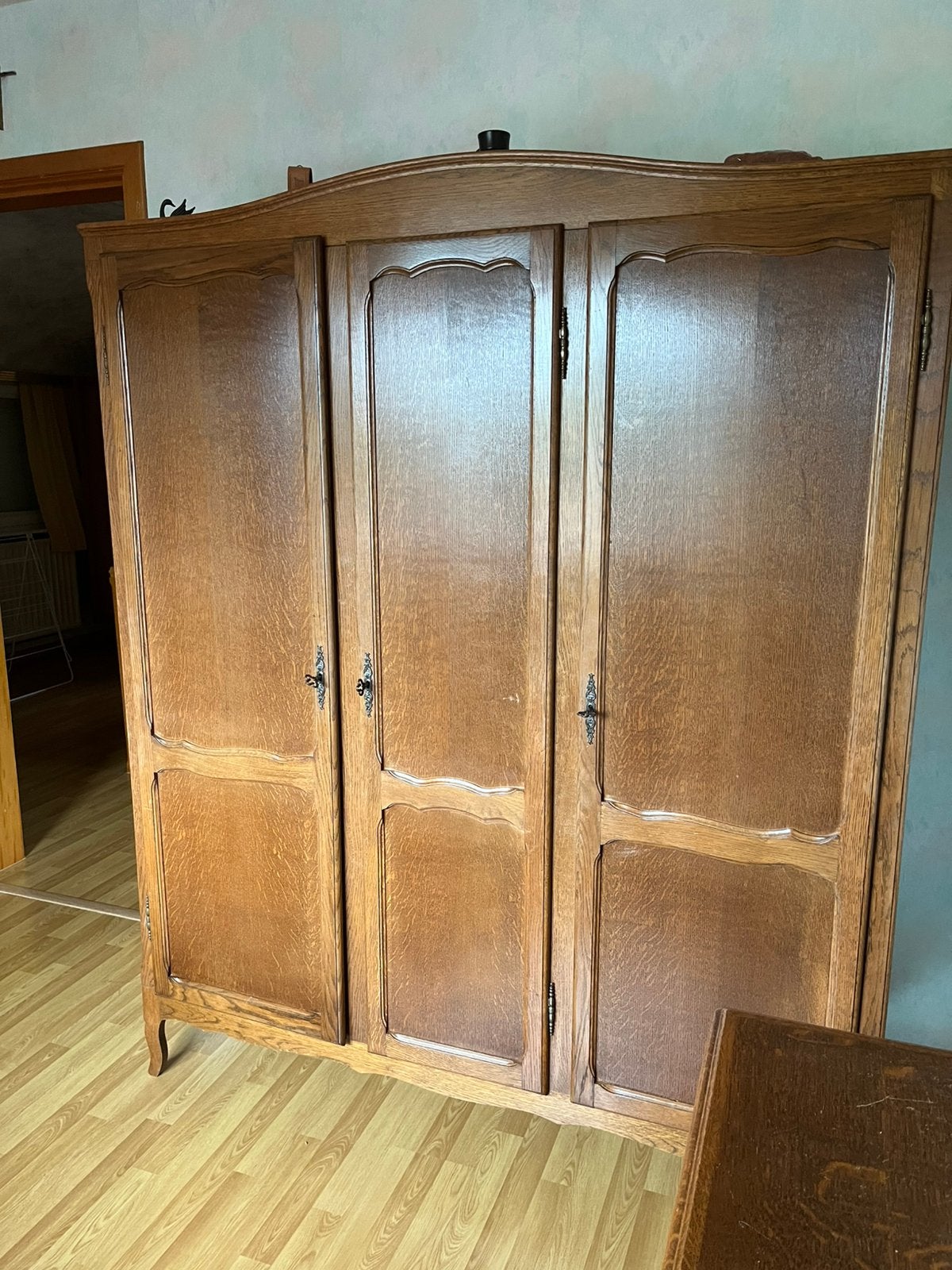 Garde robe bois massif, Maison & Meubles, Enlèvement, Utilisé