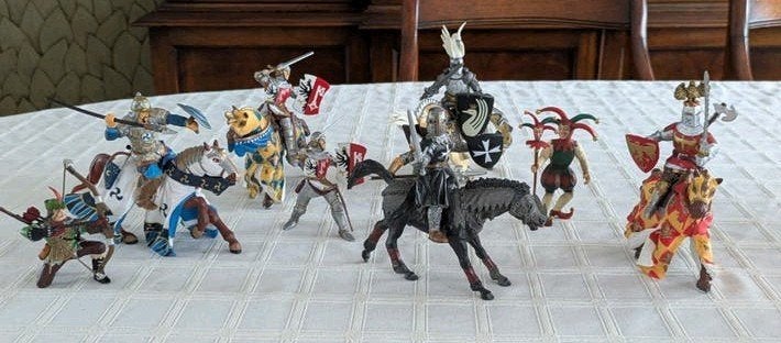 Collectie Middeleeuwse figuurtjes en gebouwen van Schleich, Collections, Enlèvement ou Envoi, Comme neuf, Fantasy