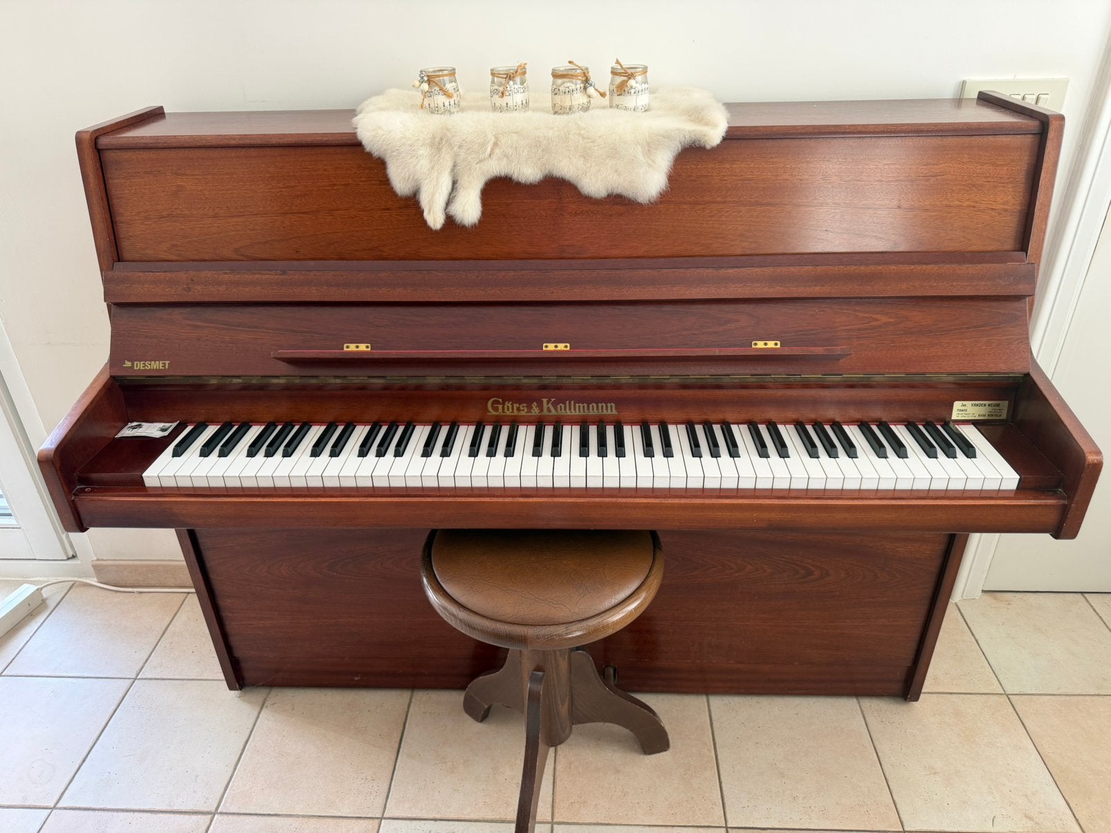 Buffetpiano R. Gōrs en Kallmann, Muziek en Instrumenten, Ophalen, Gebruikt, Bruin, Piano