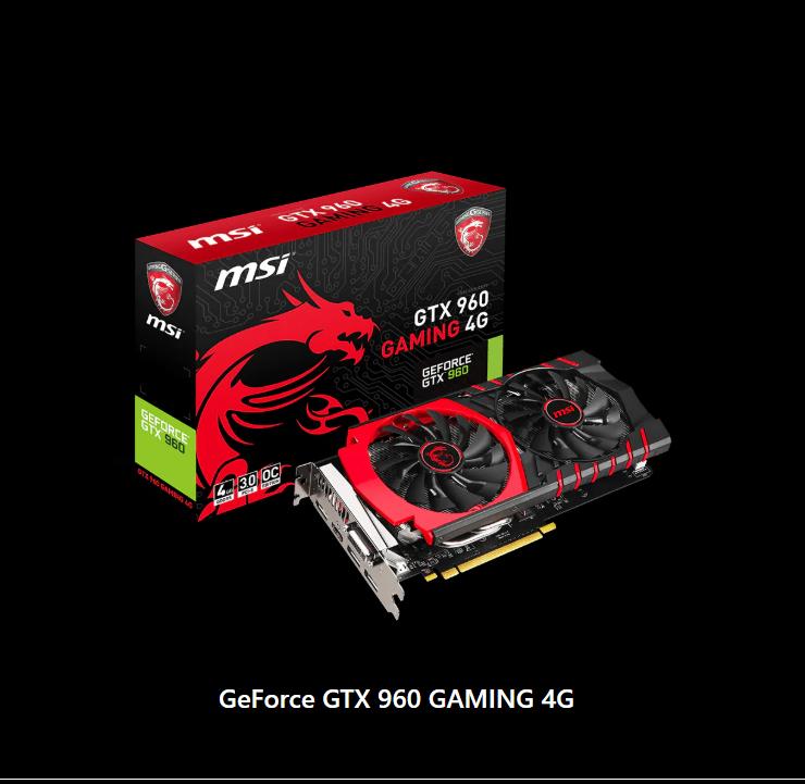 MSI GTX 960 OC (MS-V320)  4G, MSI, Enlèvement ou Envoi, Utilisé, Gaming