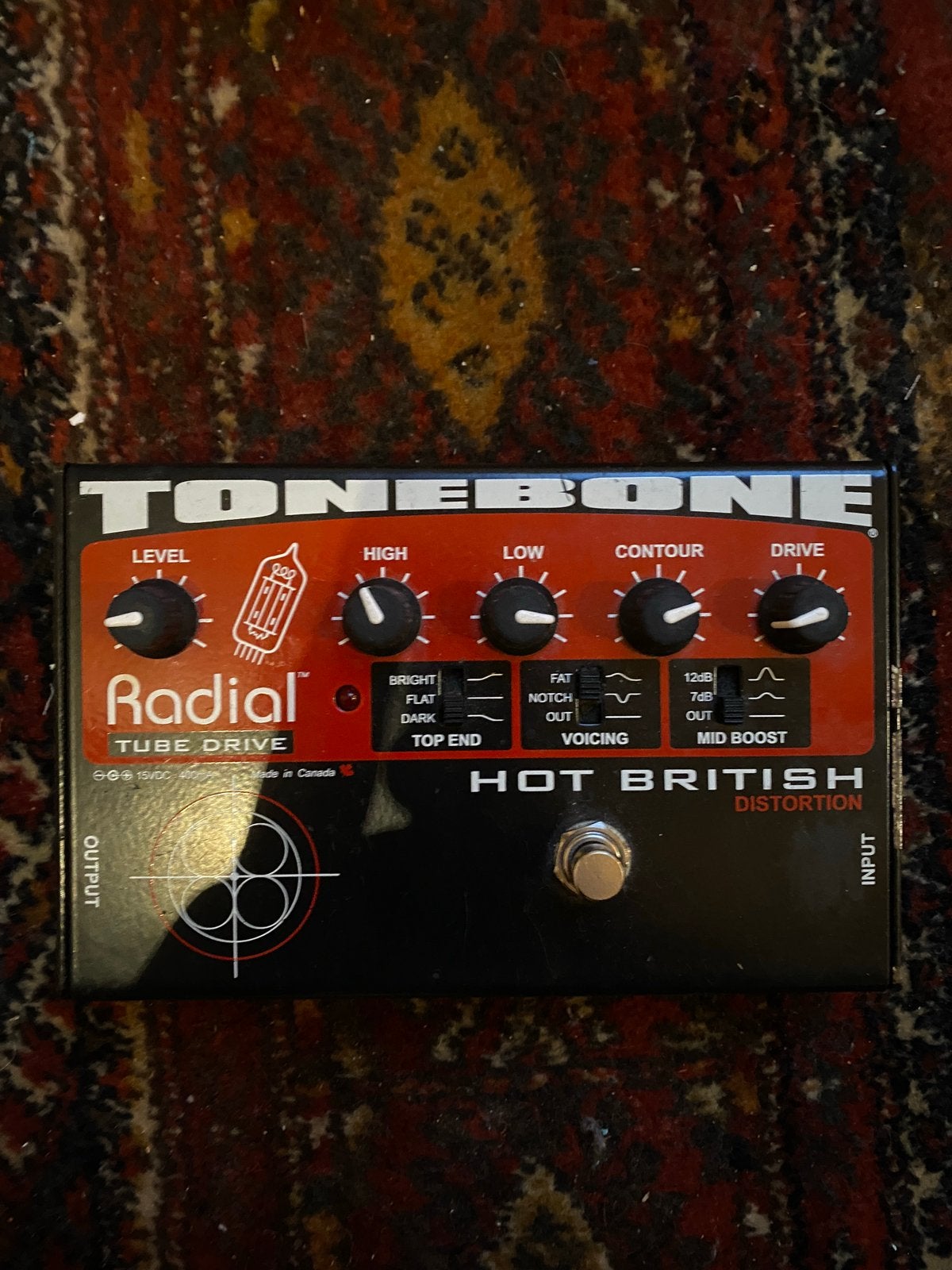 Transmission par tube Radial Hot British, Enlèvement ou Envoi, Utilisé, Distortion, Overdrive ou Fuzz
