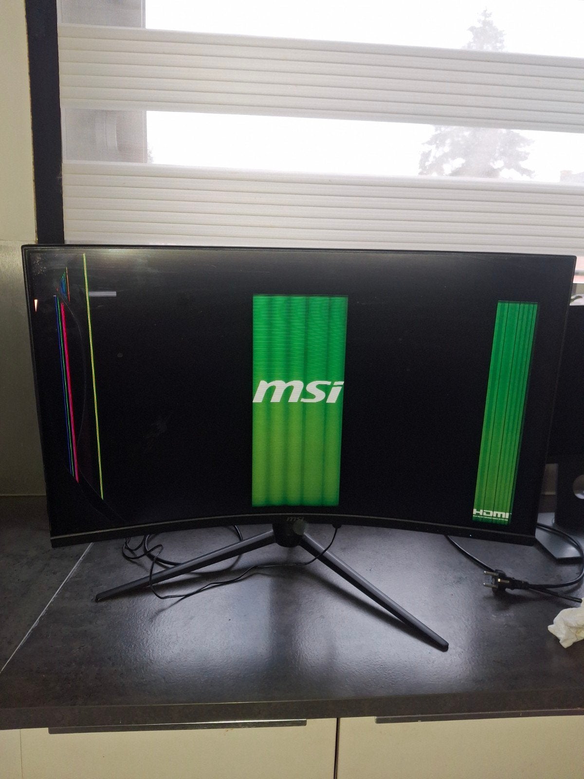 curved msi gaming monitor (kapot scherm), Computers en Software, Monitoren, Ophalen, Gebruikt, MSI gaming, Gaming