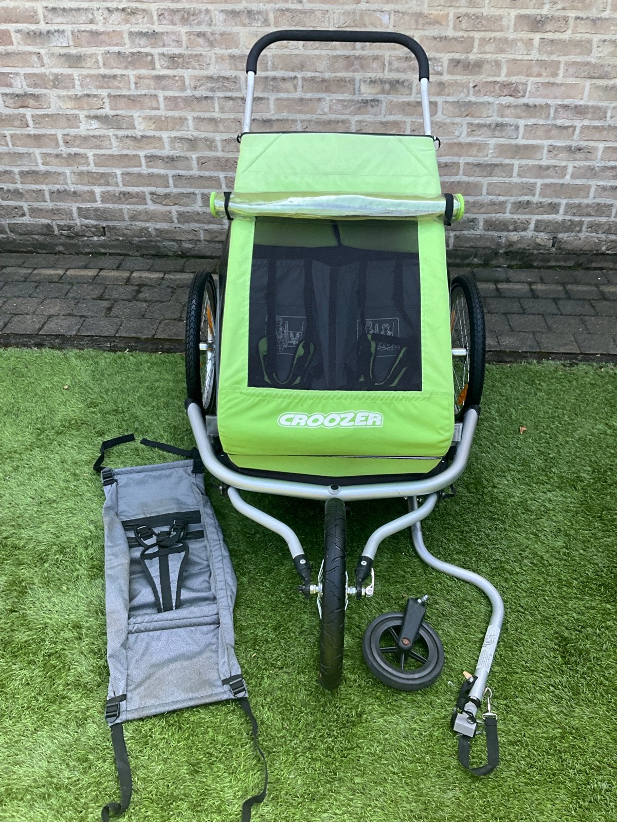 Croozer kid for 2 fietskar en hangmatje, Ophalen, Gebruikt, Opvouwbaar, Kinderkar