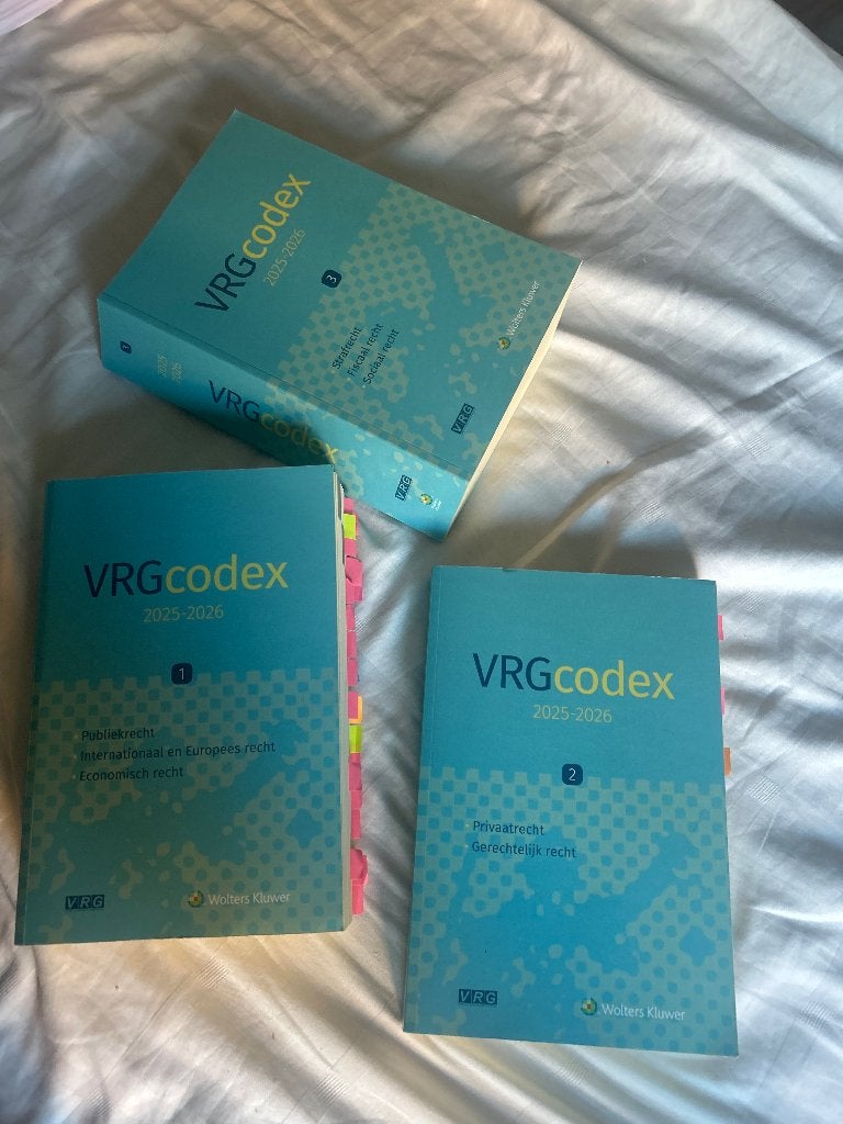 VRG Codex 2025-2026 nummer 1-2-3, Boeken, Studieboeken en Cursussen, Ophalen of Verzenden, Zo goed als nieuw, Hoger Onderwijs