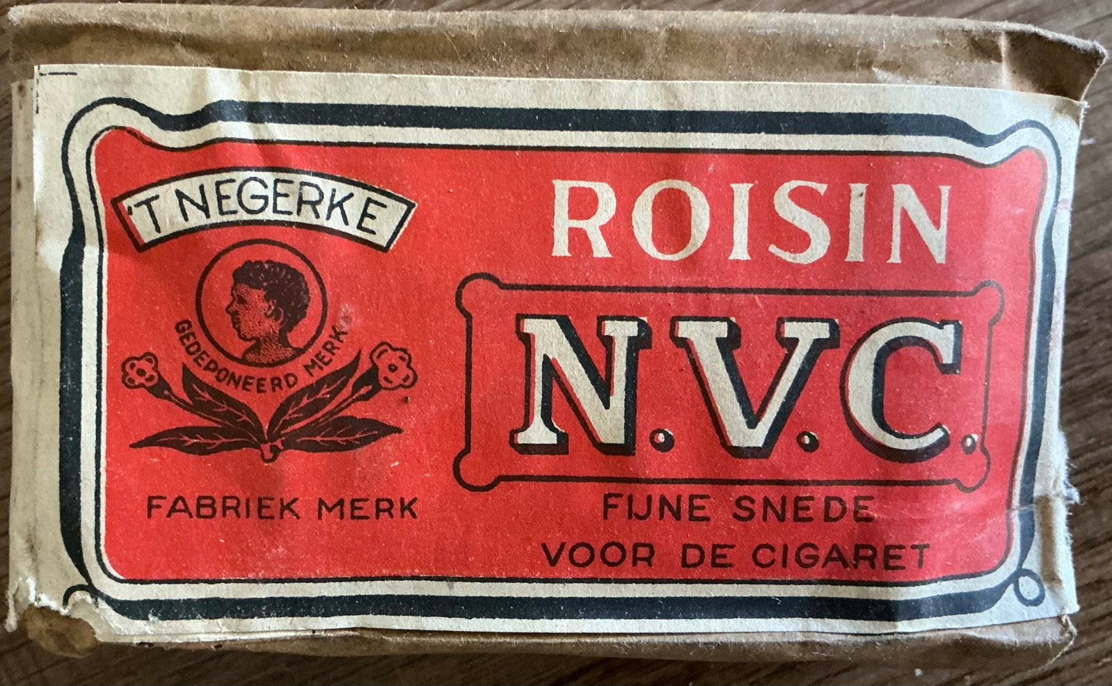 Oude ROISIN tabakspak/‘ T NEGERKE/ROUSSELARE 7FR.50, Verzamelen, Ophalen of Verzenden, Gebruikt, Verpakking