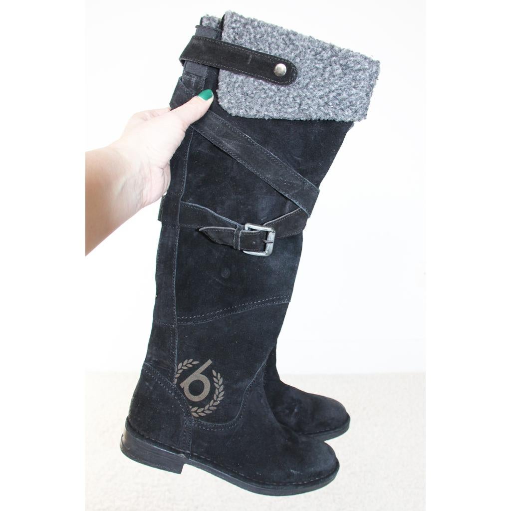 Zeer Mooie Suede Bugatti Laarzen s16 (Maat 37) € 65,-, Hoge laarzen, Verzenden, Zwart, Nieuw