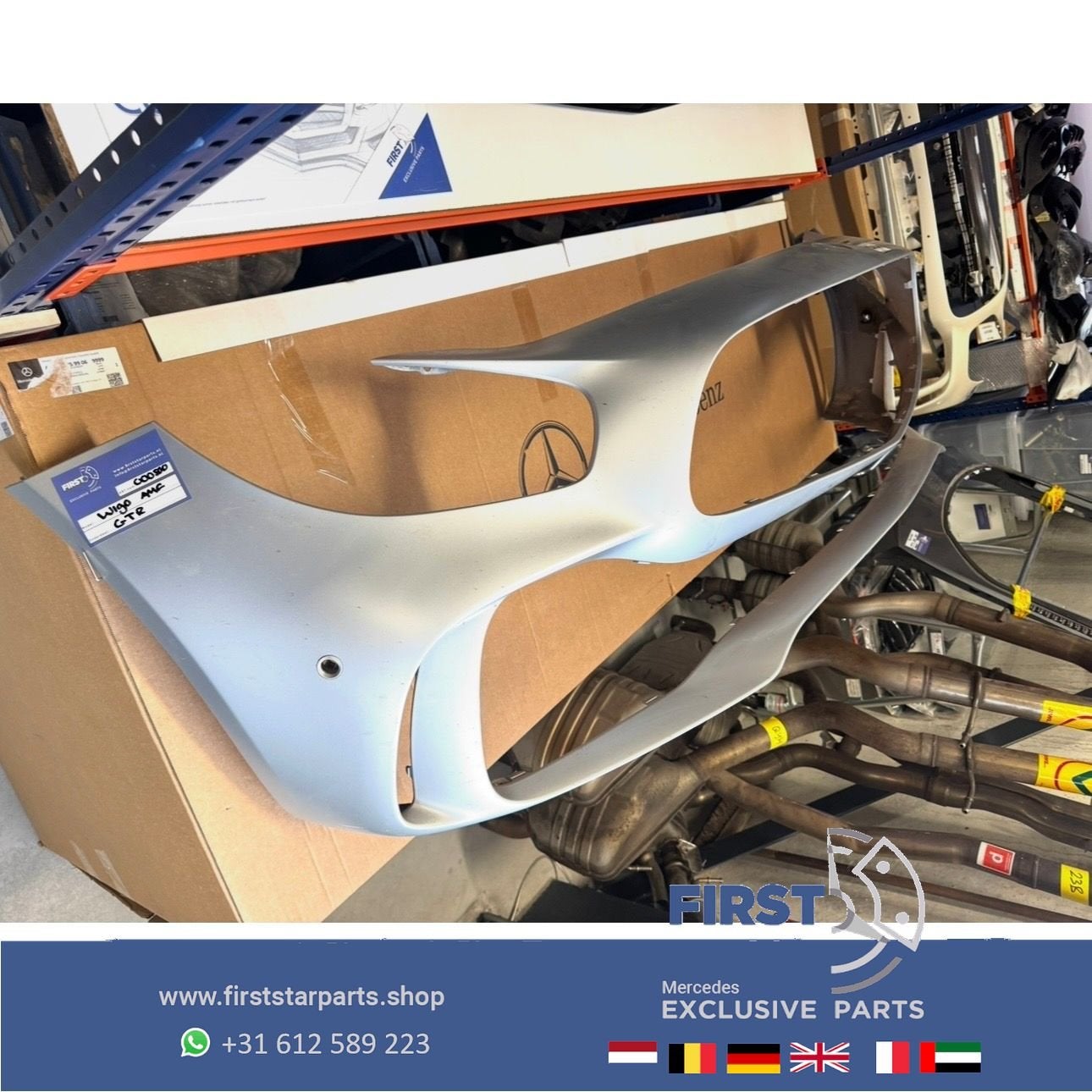 W190 AMG GTR BUMPER A1908858500 origineel Mercedes GT R AMG, Gebruikt, -, Voor, Ophalen of Verzenden