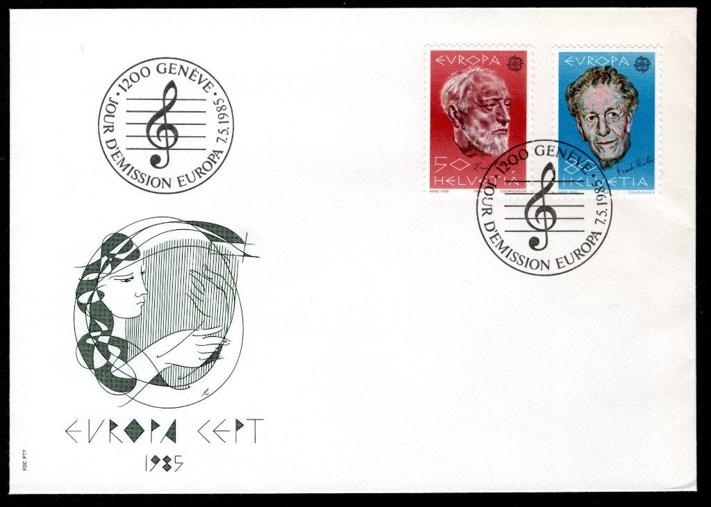 ZWITSERLAND Yt. 1223/1224 FDC 1985, Verzenden, Gestempeld