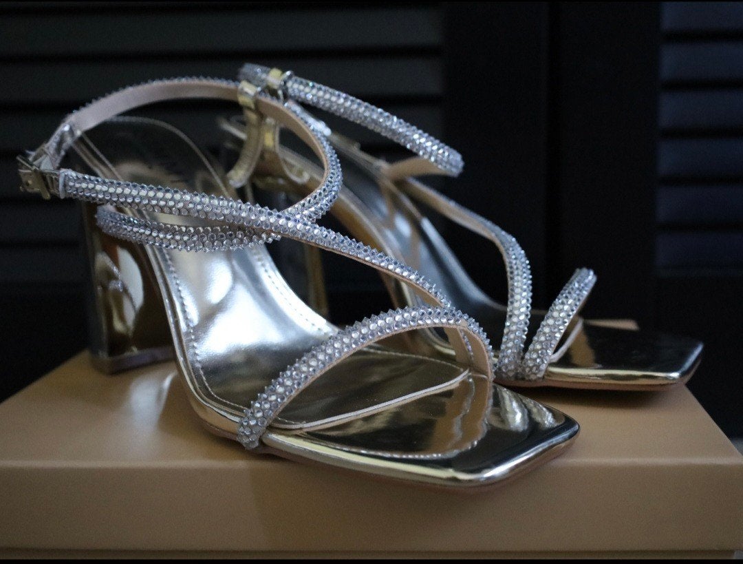 Sandalen met hoge hak van Simmi London, Gold Mirror, Ophalen, Overige kleuren, Nieuw, Simmi London