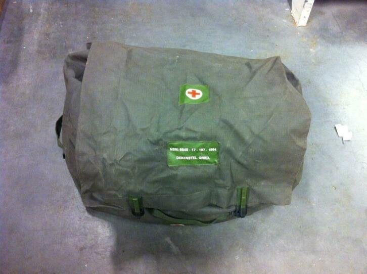 Grote militaire dekentassen in diverse maten van canvas, Verzamelen