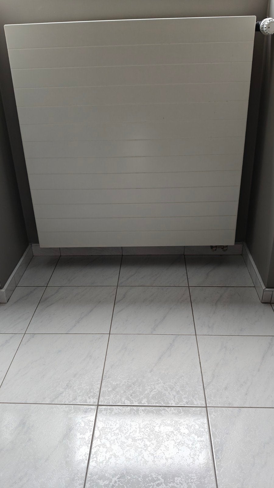 Paneelradiator verticaal 90x90 inclusief thermo kraan, Doe-het-zelf en Bouw, Ophalen, Radiator, Zo goed als nieuw, 60 tot 150 cm