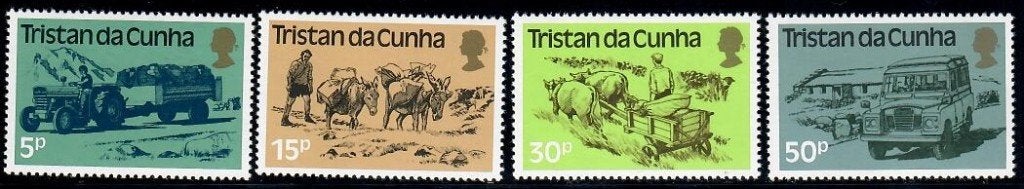 Tristan da Cunha yvertnrs 327/30 postfris, Timbres & Monnaies, Timbres | Timbres thématiques, Enlèvement ou Envoi, Non oblitéré